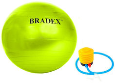 Мяч для фитнеса Bradex "Фитбол-75", с насосом, салатовый (SF 0721)