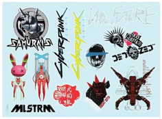 Термонаклейки Cyberpunk 2077 Gadget Sticker Sheet 3 (86833)