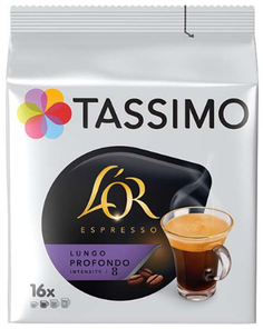 Кофе в капсулах Tassimo L'or Lungo Profundo, 5х16 шт