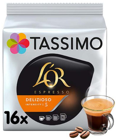 Кофе в капсулах Tassimo L'or Espresso Delizioso, 5х16 шт