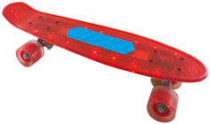 Скейтборд Navigator 56х15х11 см, светящиеся колеса 60х45 мм, красный (Т20014)