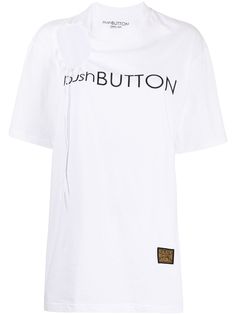 pushBUTTON футболка с вырезом