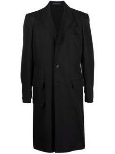 Yohji Yamamoto однобортное пальто с бахромой