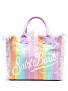 Mc2 Saint Barth Kids полосатая сумка-тоут Vanity с бахромой