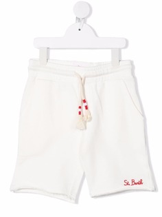 MC2 Saint Barth Kids шорты с кулиской и вышитым логотипом