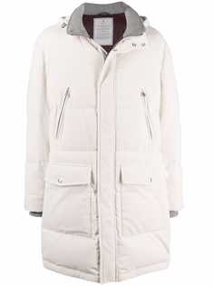 Brunello Cucinelli пуховик с капюшоном