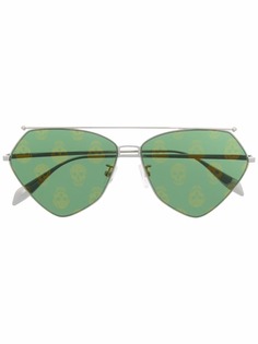 Alexander McQueen солнцезащитные очки в геометричной оправе