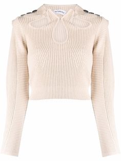 Self-Portrait вязаный топ с вырезами