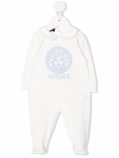 Versace Kids пижама с вышитым логотипом