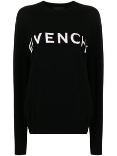 Givenchy джемпер вязки интарсия с логотипом