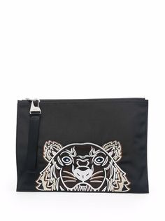 Kenzo клатч на молнии с вышивкой Tiger