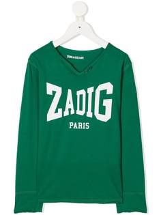 Zadig & Voltaire Kids футболка с логотипом