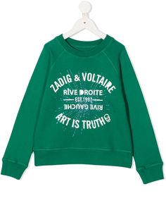 Zadig & Voltaire Kids толстовка с логотипом