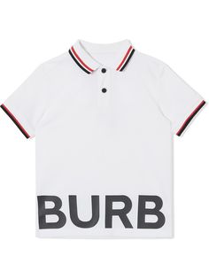 Burberry Kids рубашка поло с логотипом