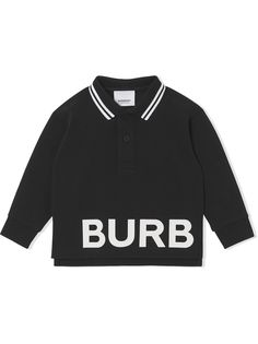 Burberry Kids рубашка поло из ткани пике