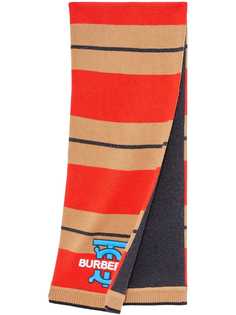 Burberry Kids кашемировый шарф в полоску