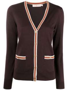 Tory Burch кардиган с окантовкой в полоску