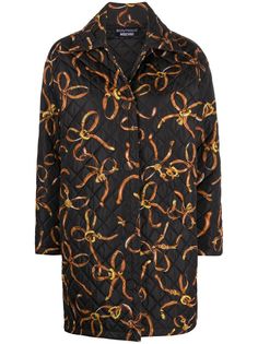 Boutique Moschino стеганая куртка с принтом