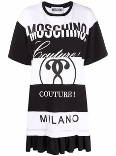 Moschino платье-футболка с принтом Double Question Mark