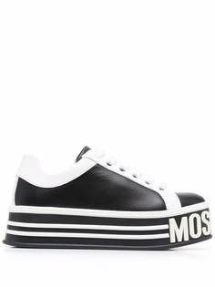 Moschino кеды Maxi Logo на платформе
