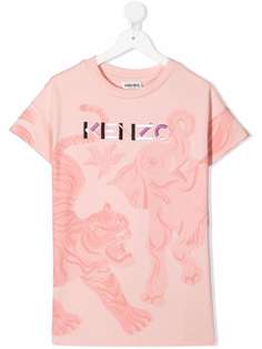 Kenzo Kids платье-футболка с принтом