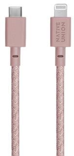 Кабель Native Union USB-C - Lightning 3м (розовый)