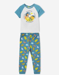 Синяя пижама с динозаврами для мальчика Gloria Jeans