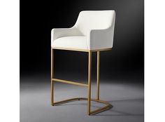 Барный стул emery curved-back track burnished (idealbeds) белый 56x107x56 см.