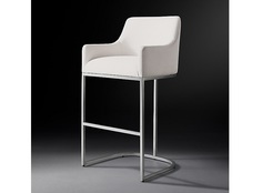 Барный стул emery curved-back track polished (idealbeds) белый 56x107x56 см.