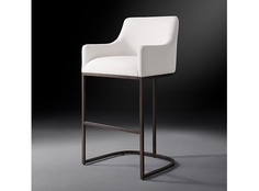 Барный стул emery curved-back track bronze (idealbeds) белый 56x107x56 см.