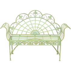 Скамья садовая металлический оливковый 145x102x45см Anxi Jiacheng