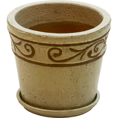 Горшок Hoang pottery Тоскана 47x40см белый с поддоном