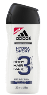 Гель для душа и шампунь для муж. Hydra Sport Shower Gel Male, 250 мл Adidas