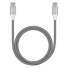 Кабель DEPPA Alum, USB Type-C (m) - USB Type-C (m), 1.2м, графит [72304]