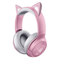 Гарнитура игровая Razer Kraken BT - Kitty Edition - Quartz, для компьютера, мониторные, bluetooth, розовый / серый [rz04-03520100-r3m1]