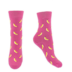Носки женские SOCKS pink with bananas