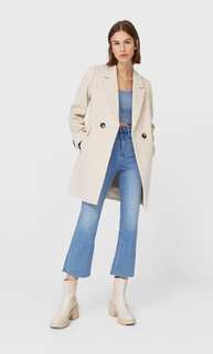 Stradivarius Базовое Пальто Цвет Небеленого Полотна S