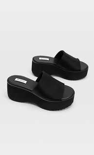 Stradivarius Сандалии Из Плотной Синтетической Ткани Черный 35