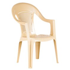 Кресло пластиковое Элластик-Пласт бежевое, 91х42х56 см