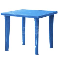 Стол пластиковый квадратный Элластик-Пласт синий, 85х85х74 см