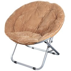 Кресло складное Green Days Гриб Комфорт вельвет YTMC003D коричневое, 80х84х40/78 см
