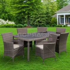 Мебель садовая Green Days Крона (стол 200х100х72 см, 6 кресел)