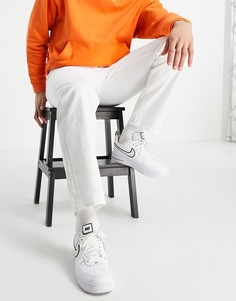 Прямые джинсы белого цвета ASOS DESIGN-Белый