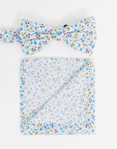 Галстук-бабочка и платок для пиджака Ben Sherman-Голубой
