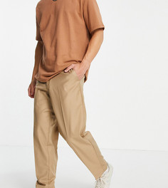 Oversized-брюки в строгом стиле светло-коричневого цвета New Look-Коричневый цвет
