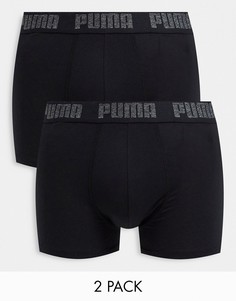 Набор из 2 темно-синих и голубых боксеров с логотипом на поясе PUMA-Голубой