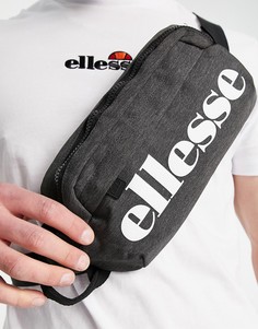 Серая сумка-кошелек на пояс с крупным логотипом ellesse-Серый