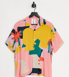 Рубашка с абстрактным принтом и отложным воротником COLLUSION Unisex-Многоцветный