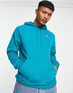 Сине-зеленый худи с вышитым логотипом New Balance-Красный