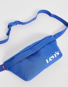 Синяя сумка-кошелек на пояс с небольшим логотипом Levis-Голубой